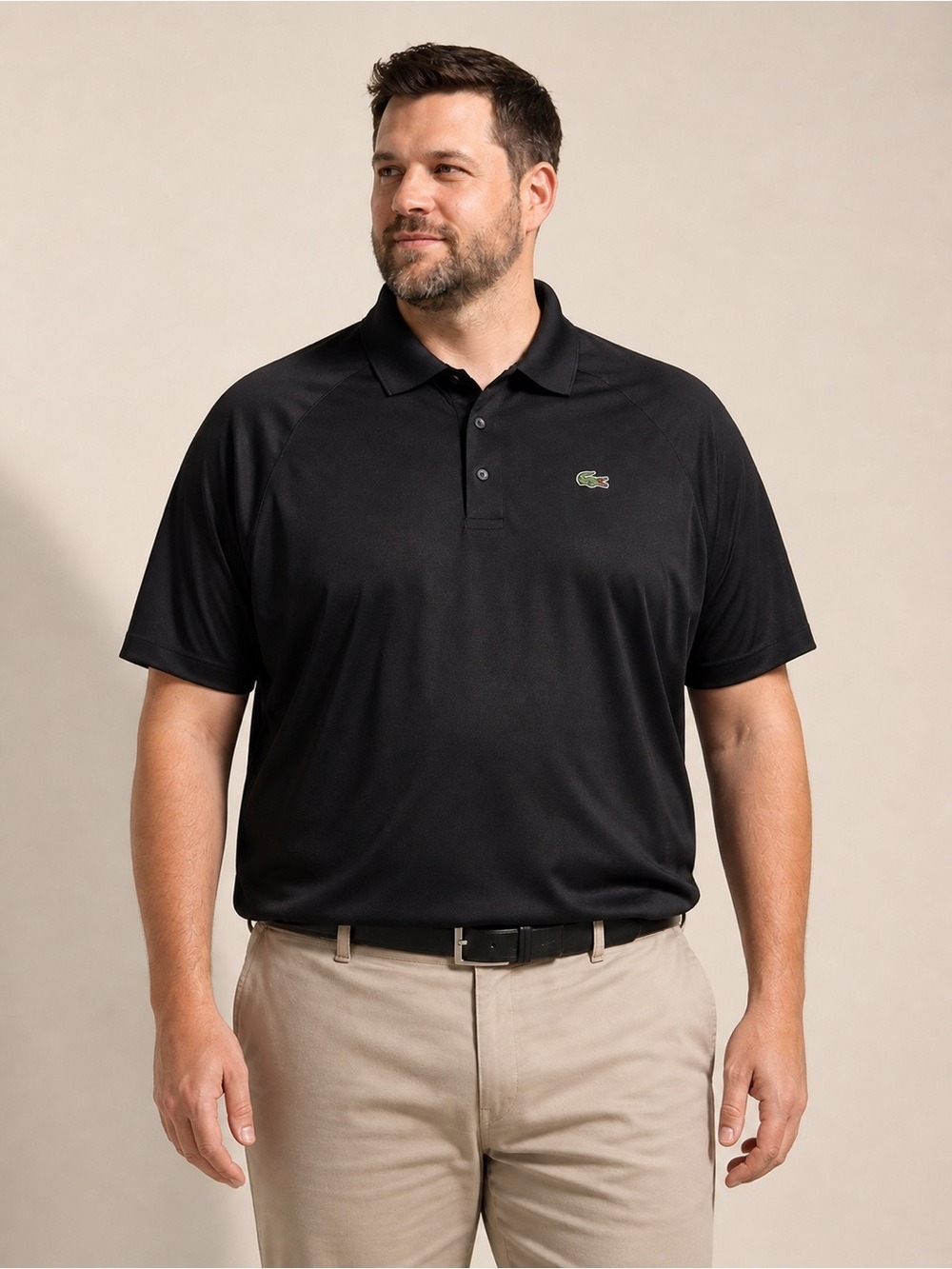 Lacoste Ultra Dry Polo Black 4XL Performance Golf Athletic